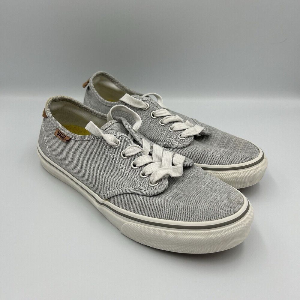 Vans Women's‎ 8.5 Gray Skateboarding Lace Up Low Top Sneakers Shoes